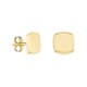 Pendientes de oro amarillo 18 K. diseño plano cierre de presión