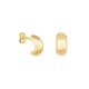 Brincos em ouro amarelo 18K com design de meio arco 5 x 12 mm
