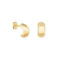 Brincos em ouro amarelo 18K com design de meio arco 5 x 12 mm