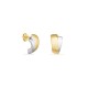 Brincos em ouro amarelo 18K rodiado com design assimétrico