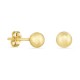 Pendientes de oro amarillo 18 K con bola dorada de 5 mm