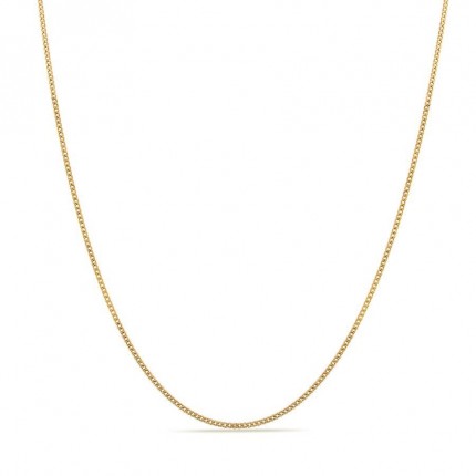 Fio gourmette de diamante e ouro amarelo 18K