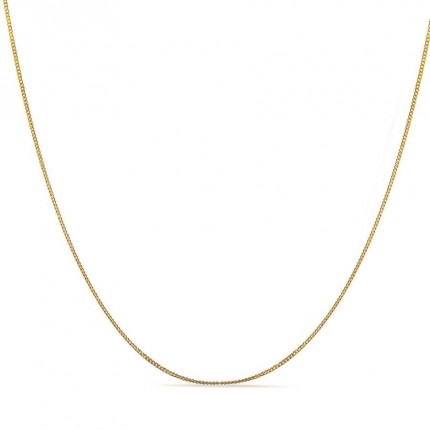 Cadena forzada diamantada de oro amarillo 18 K (0,87 mm)