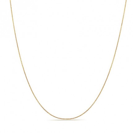 Cadena forzada diamantada en oro amarillo 18 K, con un grosor de 0,74 mm