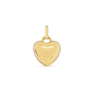 Colgante de oro amarillo 18K en corazón mediano