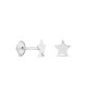 Brincos em ouro branco 18K com estrela