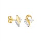 Pendientes oro amarillo 18K en forma de ocho con circonita
