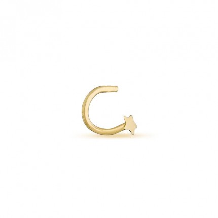 Piercing de nariz em ouro amarelo 9K com estrela