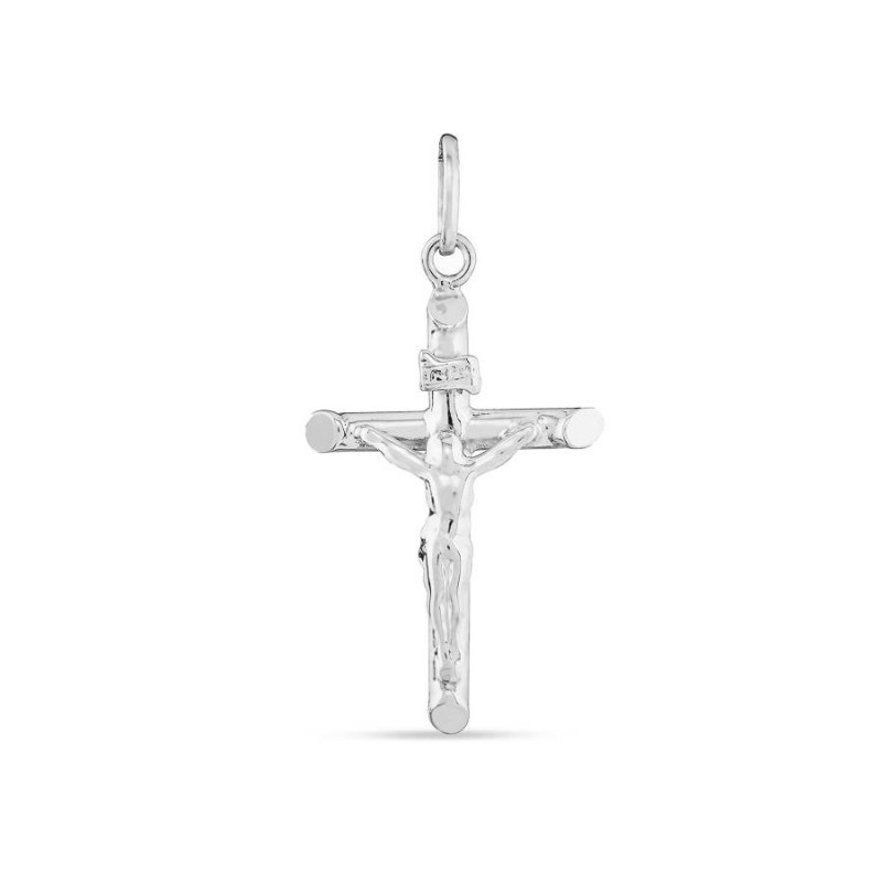 Colgante de plata en cruz con cristo