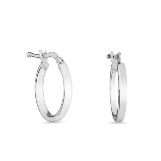 Brincos de argola em prata 15MMx2MM