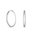 Pendientes de aro de plata en tubo 35MMX2MM