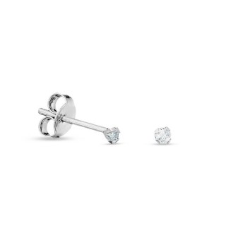 Pendientes de plata redonda con circonita 2.5MM