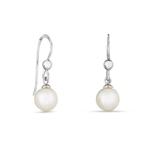 Pendientes de plata con colgante de perla cultivada