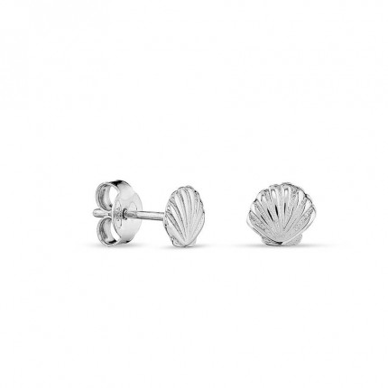 Pendientes de plata concha