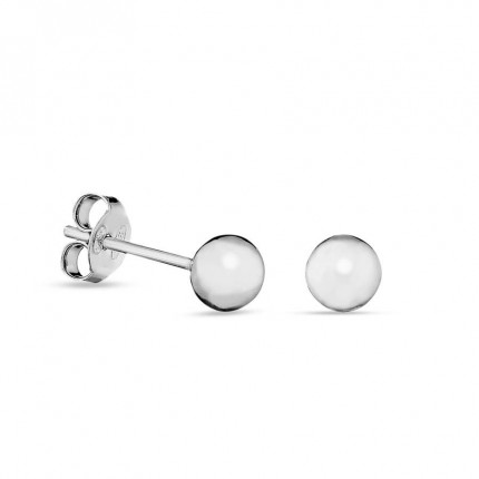 Pendientes de plata con bola de 5MM