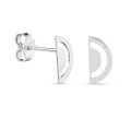 Pendientes de plata 1/2 círculo