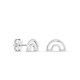 Pendientes de plata en forma C