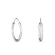Pendientes de aro de plata en tubo 20MM