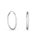Pendientes de aro de plata en tubo 30MM