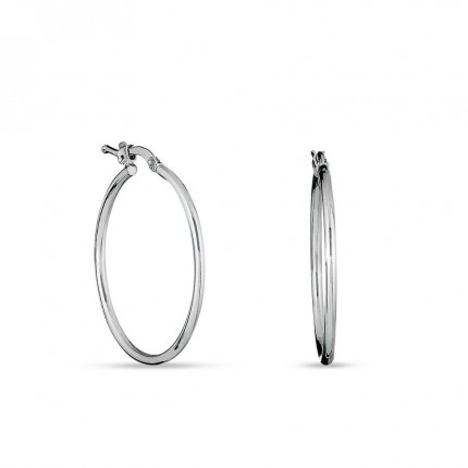 Pendientes de aro de plata 25MM