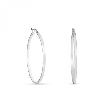 Brincos de argola em prata de 40MM