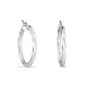 Pendientes de aro de plata rizada 25MM