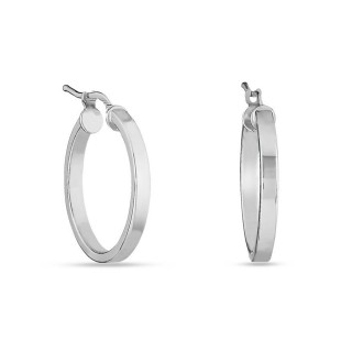 Pendientes de aro de plata plana 20MM