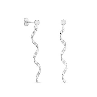 Pendientes de plata en espiral
