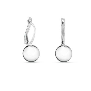 Brincos em prata com pendente de bola de 10MM