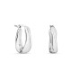Pendientes de aro ondulados de plata