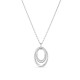Collar de plata grande con círculos entrelazados y circonita