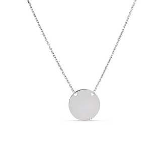 Collar de plata con medalla para grabar 42CM