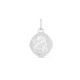 Pendente em prata com medalha oval de anjo