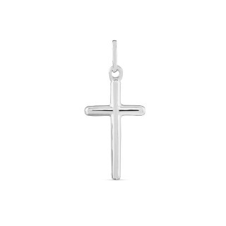 Pendente em prata com cruz de tubo