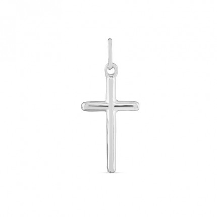Pendente em prata com cruz de tubo