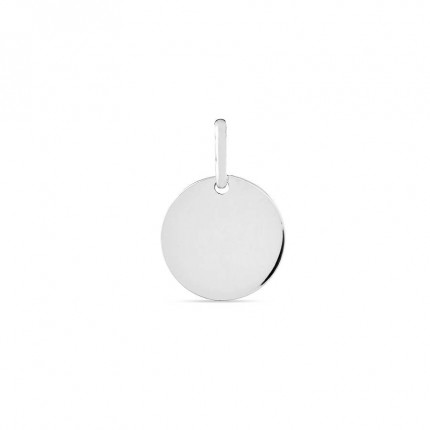 Colgante de plata con medalla para grabar 12MM