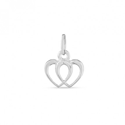 Colgante de plata 2 corazones unidos