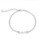 Pulsera de plata love con cadena doble de 18CM