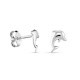 Pendientes de plata delfín