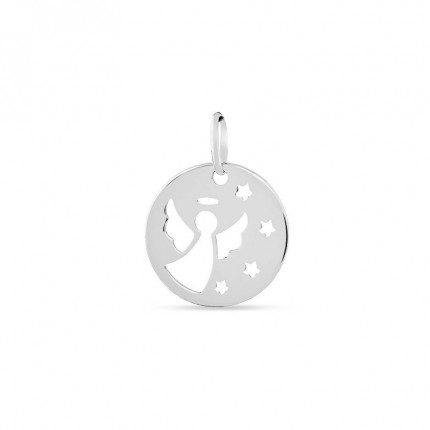 Pendente em prata com medalha de anjo