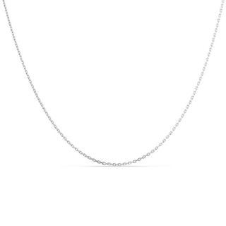 Cadena de oro blanco 9K forzada y diamantada, 0,97 mm