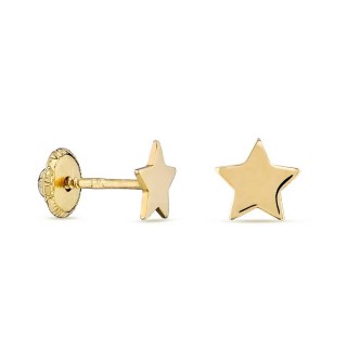 Brincos em ouro amarelo 9K com estrelinha