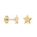 Brincos em ouro amarelo 9K com estrelinha