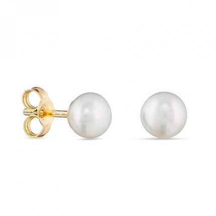 Pendientes de oro 9K en perlas 5MM