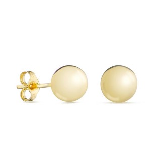 Pendientes de oro amarillo 9K en bolita 7MM