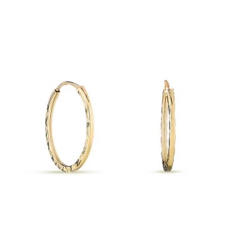 Pendientes de aro 14 mm de oro amarillo 9K