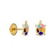 Pendientes de oro amarillo 9K tortuga