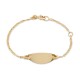 Pulseira em ouro amarelo 9K identidade para bebé 13CM