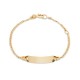 Pulseira em ouro amarelo 9K identidade de bebés 13CM