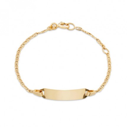 Pulseira em ouro amarelo 9K identidade de bebés 13CM